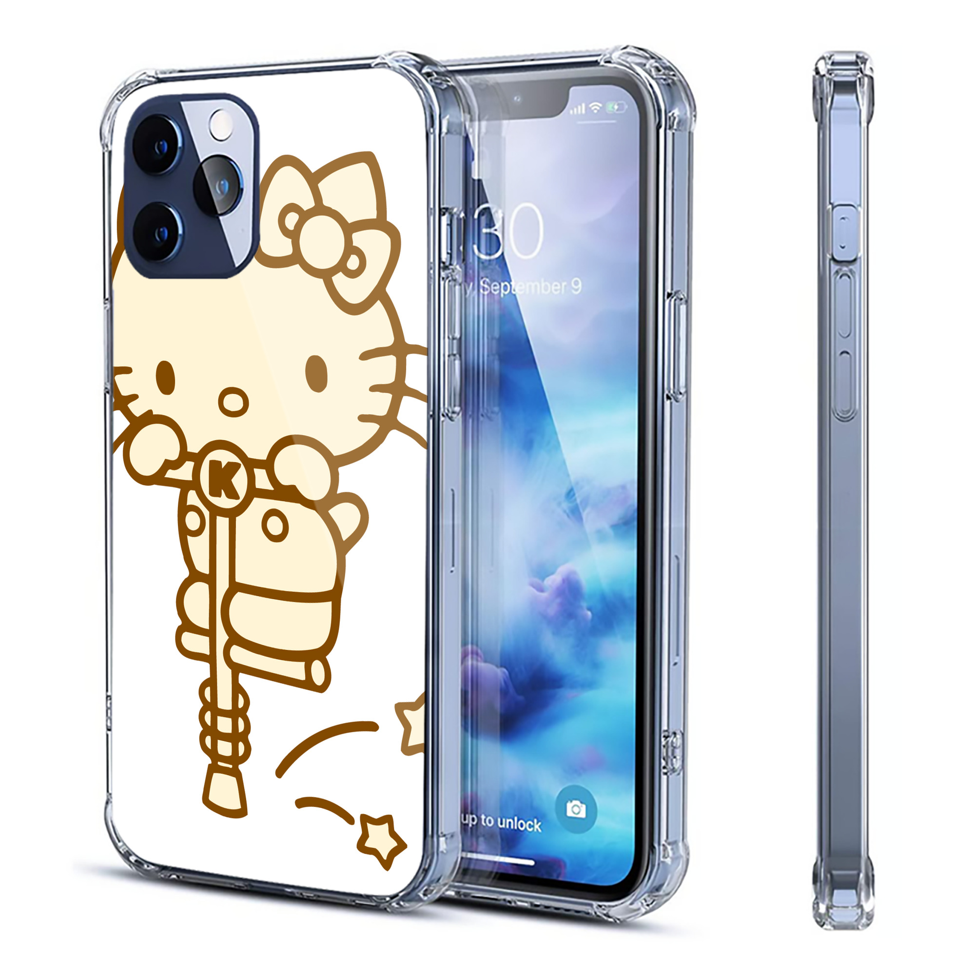 （画像用） Hello Kitty ハローキティ 【iPhone 12シリーズ対応】透明スマホケース（クリアソフトケース）